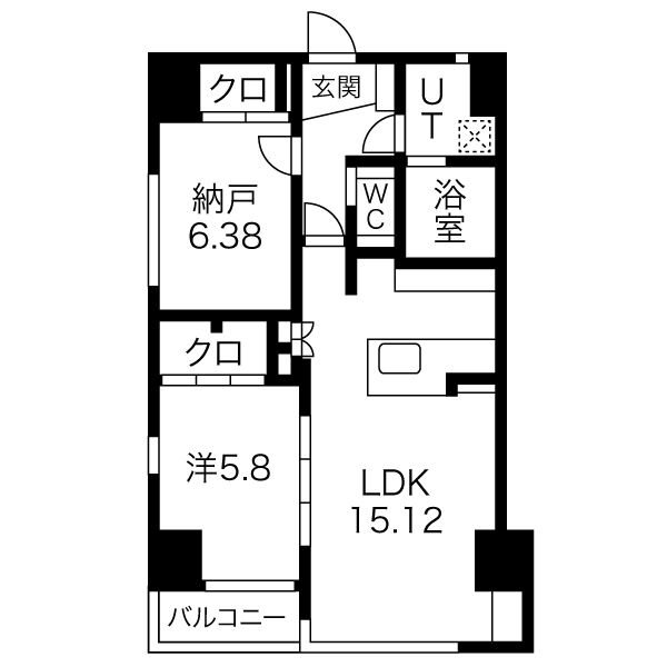 名古屋市中区丸の内のマンションの間取り