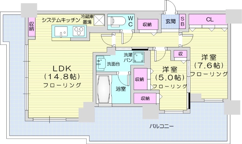 ブランズタワー札幌の間取り