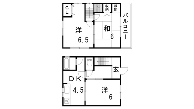 塚本通5丁目貸家の間取り