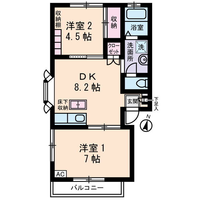 サンハイツ山口の間取り