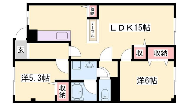 メゾン平田の間取り