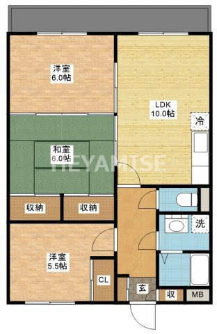 マンションKの間取り