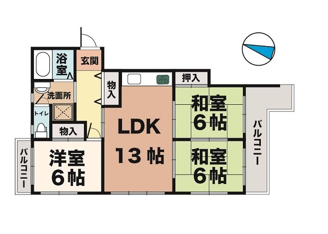 リバーハイツKANBEEの間取り