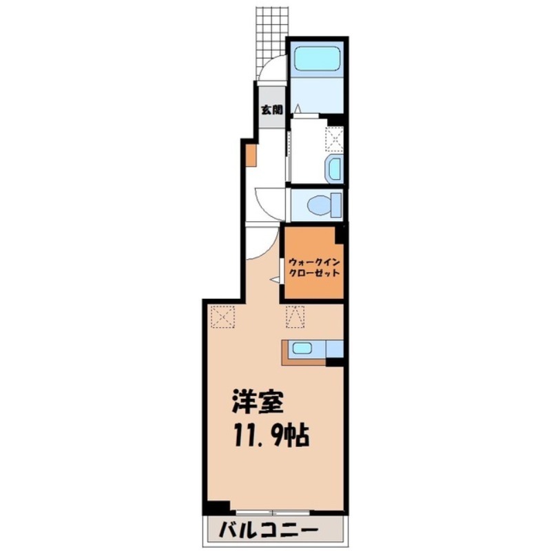 【鹿沼市千渡のアパートの間取り】