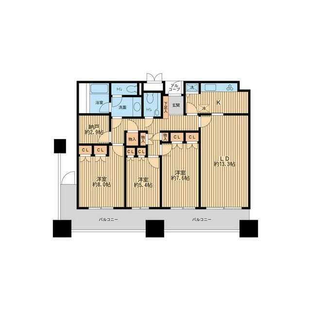 墨田区堤通のマンションの間取り