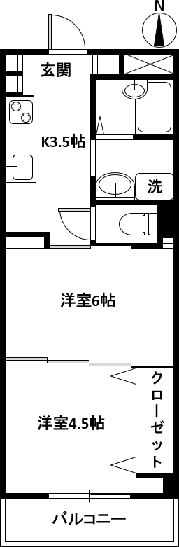 中野区若宮のマンションの間取り