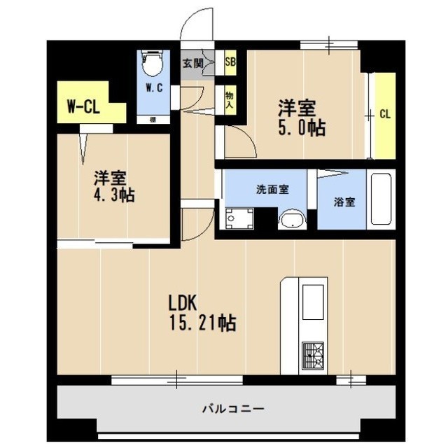 ＫＬ東比恵の間取り