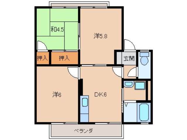 フィオーレ平柳IIの間取り