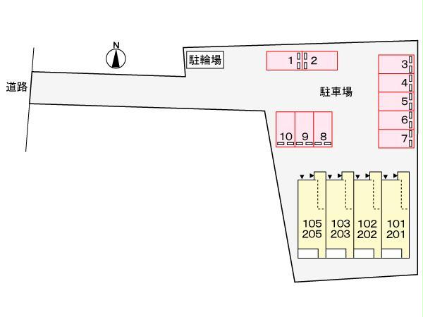 【バーシアIV番館の駐車場】