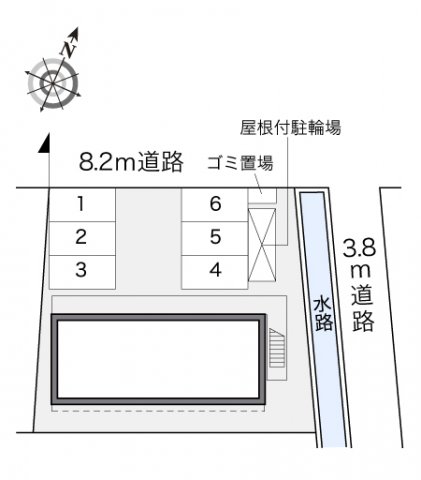 【北九州市門司区柳原町のアパートの駐車場】