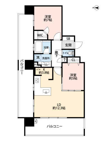 広島市西区横川町のマンションの間取り