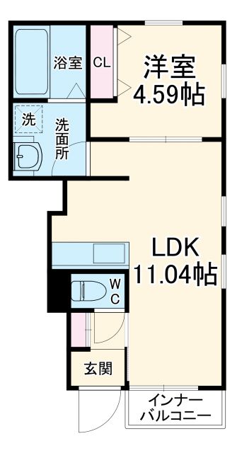 リーブルファイン下萱津山伏の間取り