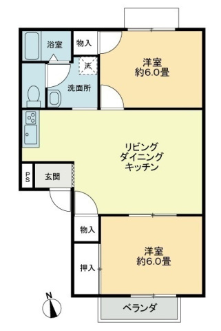 【フォブール吉峰IIＢの間取り】