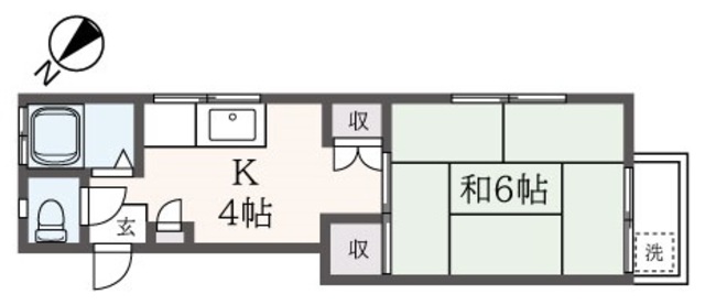 狛江市駒井町のアパートの間取り