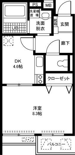 日野市旭が丘のマンションの間取り