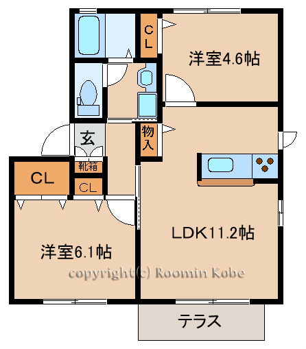 シャーメゾン魚住の間取り