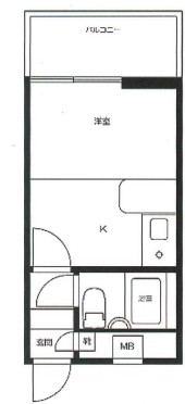 横浜市港北区篠原町のアパートの間取り