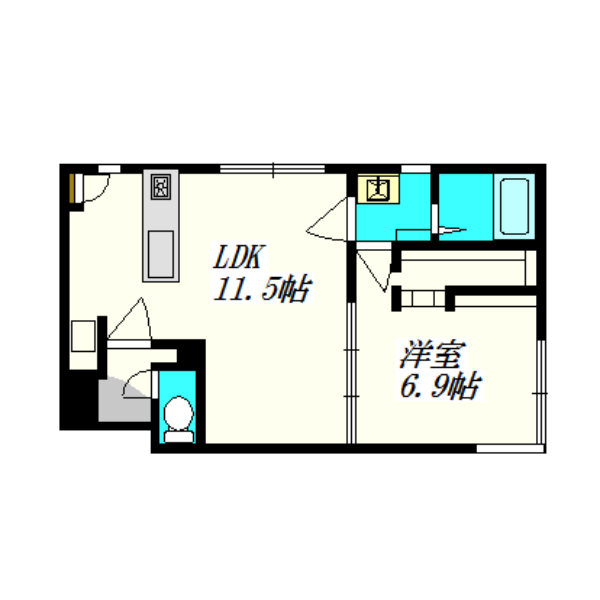 札幌市厚別区厚別南のマンションの間取り