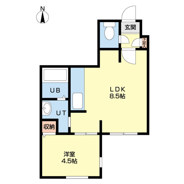 【札幌市北区北二十条西のマンションの間取り】