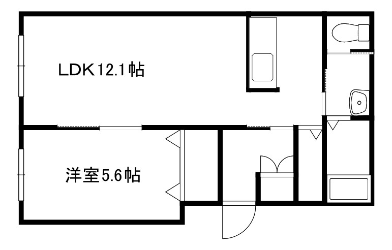 【恵庭市有明町のマンションの間取り】