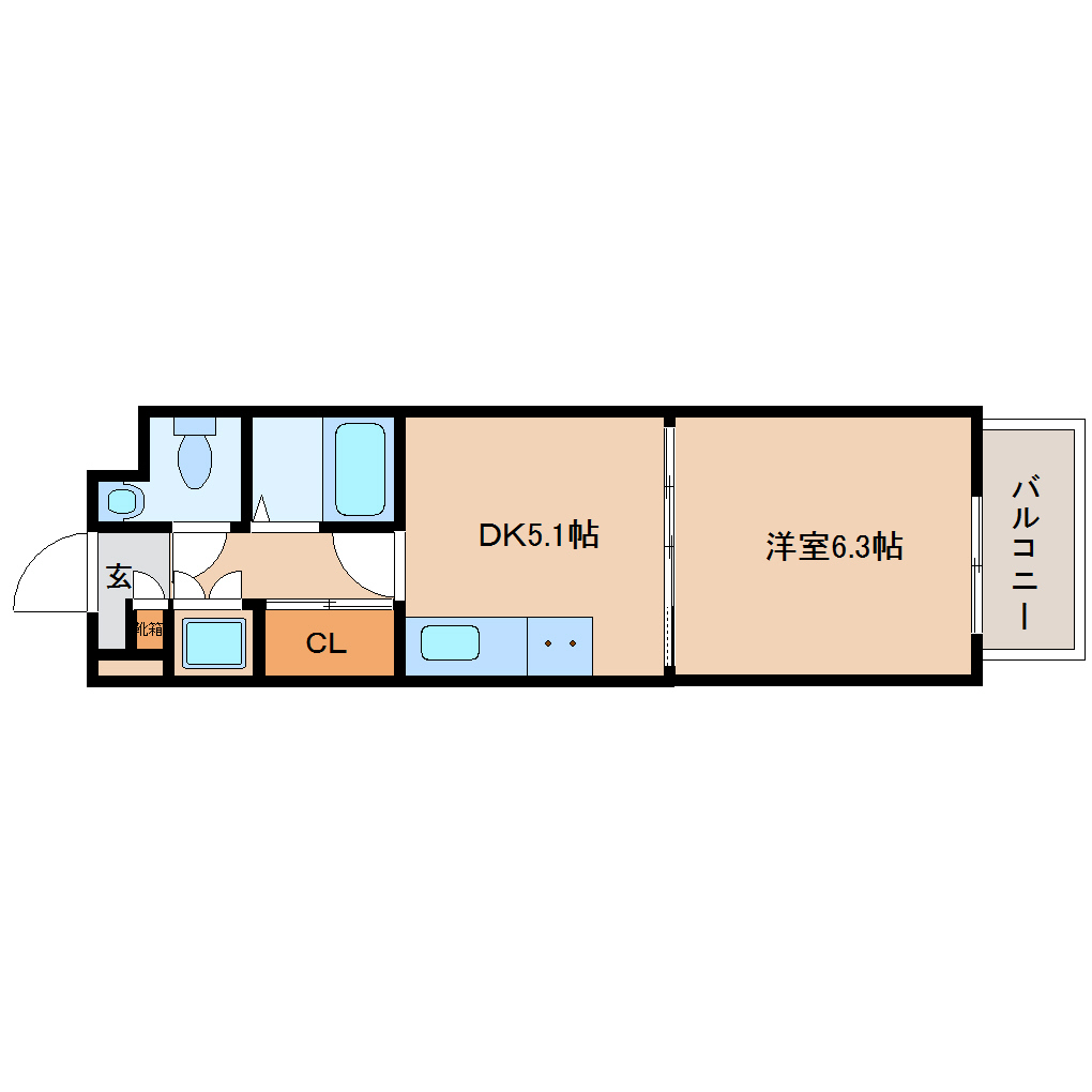 木津川市州見台のマンションの間取り