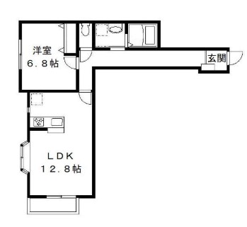 八千代市ゆりのき台のアパートの間取り