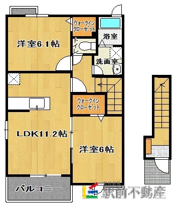 朝倉郡筑前町松延のアパートの間取り