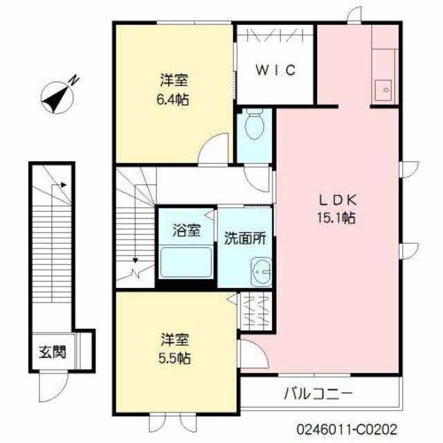 ＥＬＬＥ　ＧＡＲＤＥＮ　II　Ｃ棟の間取り