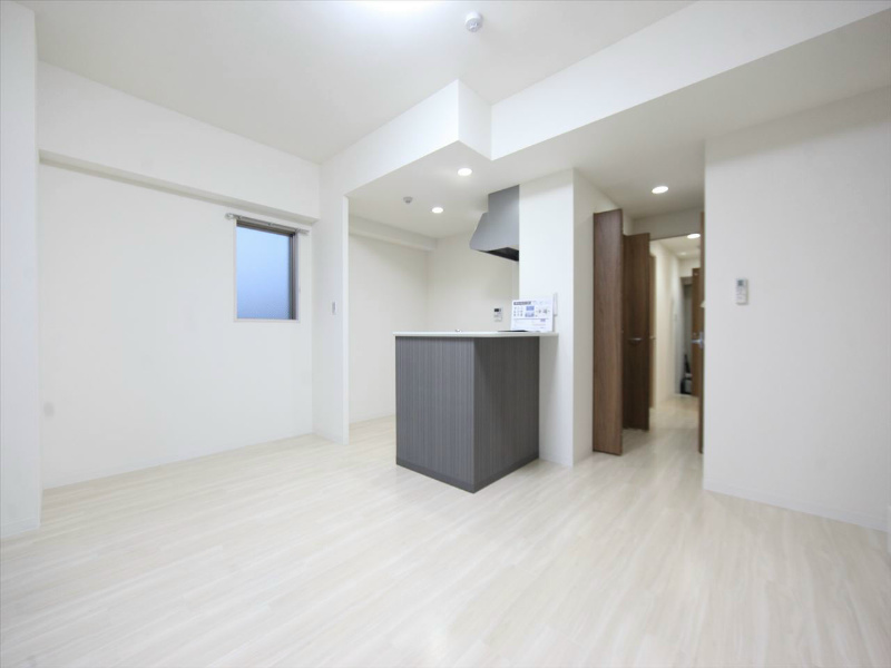 居室・リビング　ＬＤＫ14帖　カウンターキッチン　エアコン　収納棚充実