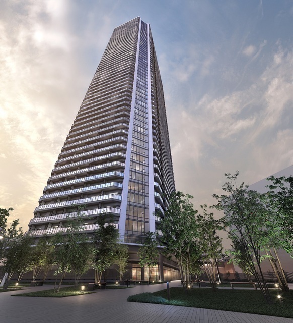 建物外観　完成図：外構、植栽等は実際とは多少異なる