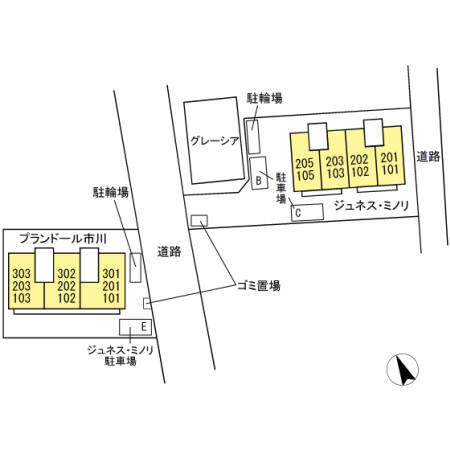 その他　最上階角部屋の３０３号室です