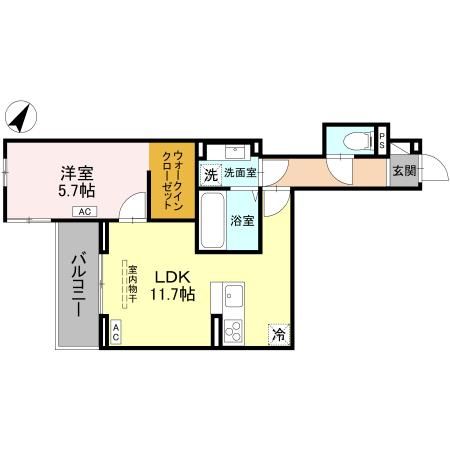 D-ROOM大房PJ C棟の間取り写真