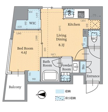 パークルール神田司町ロンドの間取り写真
