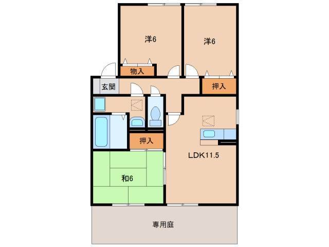 ハイツミモザ A棟の間取り写真