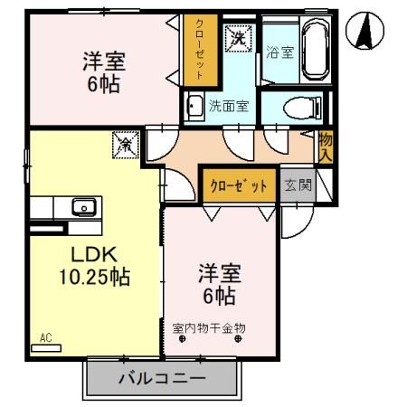 クレイン A/B/Cの間取り写真