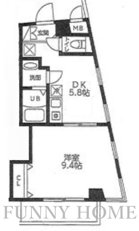 東急田園都市線 三軒茶屋駅 徒歩3分 5階建 築40年の間取り写真