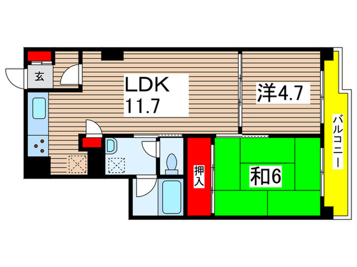 パレッヂ新小岩の間取り写真