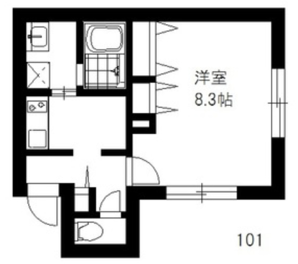 ＪＲ山手線 目黒駅 徒歩9分 5階建 築8年の間取り写真