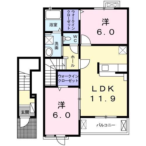 クレールIV　Ｄの間取り