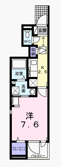 あきる野市伊奈のアパートの間取り