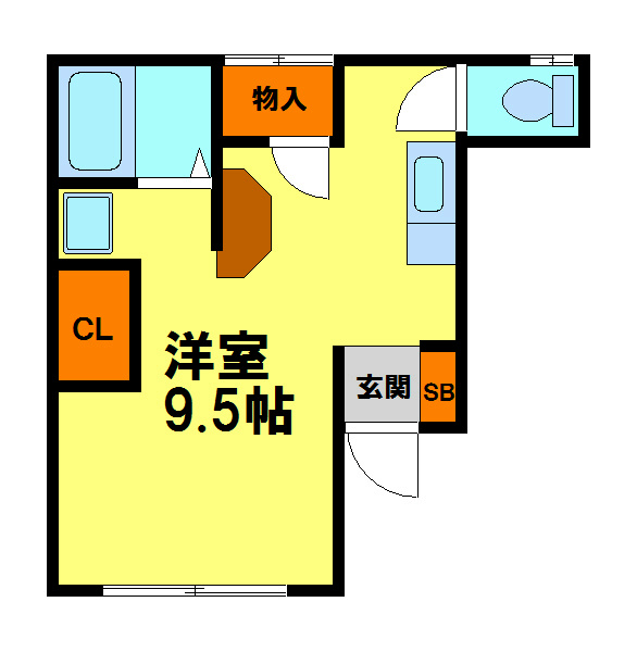 川西市寺畑のアパートの間取り