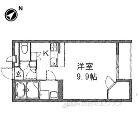 与謝郡与謝野町字岩滝のアパートの間取り