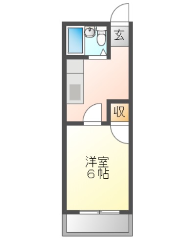 津市高茶屋小森町のマンションの間取り