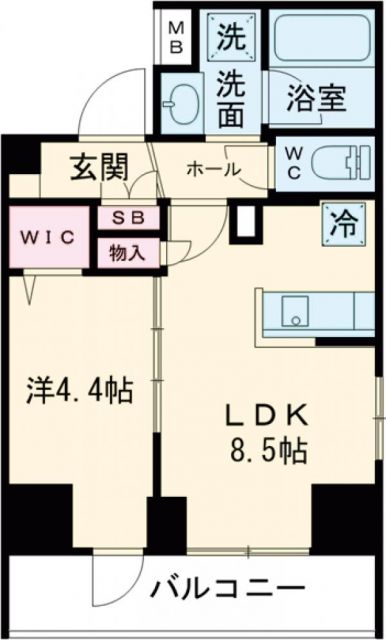 東京都墨田区東向島３（マンション）の賃貸物件の間取り