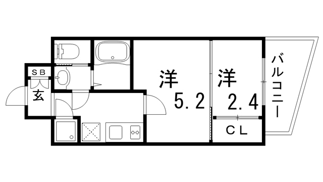 【セレニテ神戸プリエの間取り】