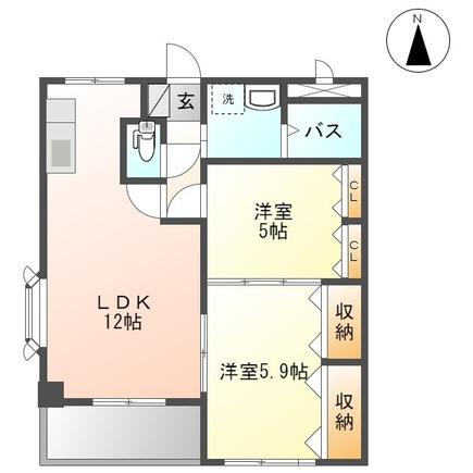 瀬戸市品野町のマンションの間取り