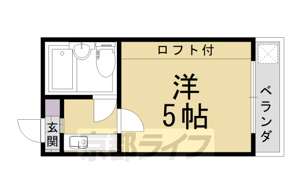 長岡京市長岡のマンションの間取り