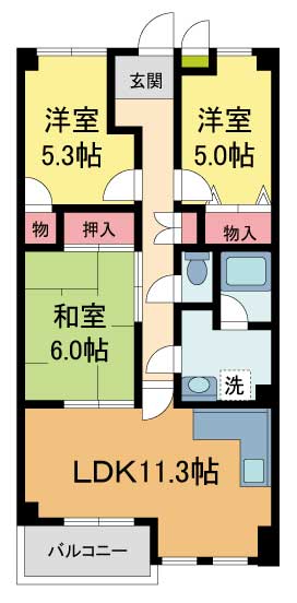 エリシオン宝塚の間取り