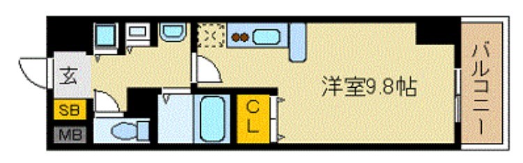 カスタリア三宮の間取り