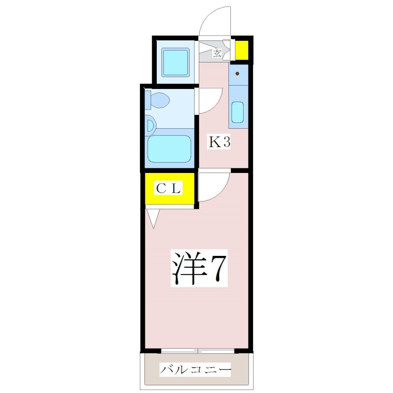 鹿児島市下荒田のマンションの間取り